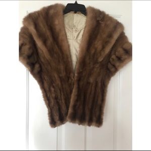 Mink fur shawl